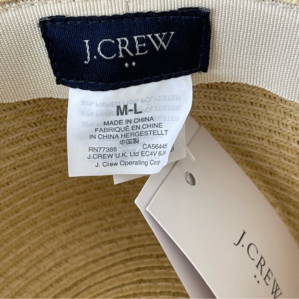 J. Crew Packable Straw Hat #AL151 Size Medium/Large NEW - Picture 6 of 6